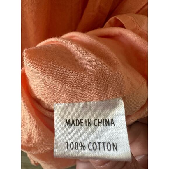 Clad And Cloth Dress Women’s XS Fit and Flare Embroidered Floral Peach Spring - Picture 5 of 10